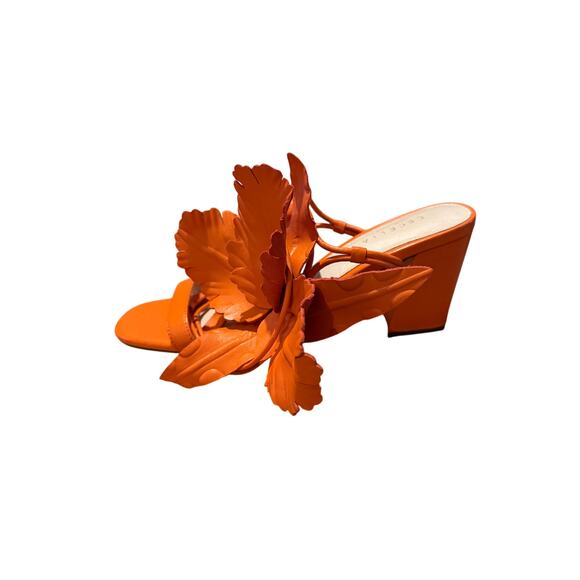 Cecelia New York Hibiscus Sandals in RARE Orange Sz. 10 - Picture 6 of 11